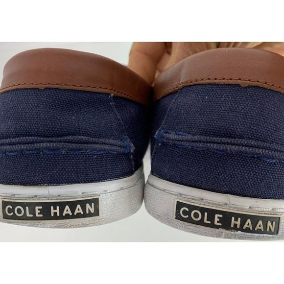 Cole Haan Mens Penny Loafer Sneaker Shoes Size 10.5M Canvas Navy 6361 - Picture 5 of 9